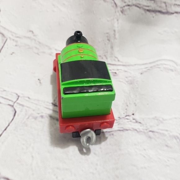 Thomas And Friends Push Along Percy Train Car Metal Year 2013 Mattel No. 6 Green - Picture 5 of 8